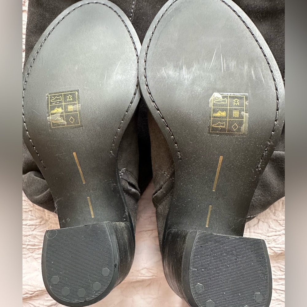 Dolce Vita Gray Over the Knee Boots with Block Heel - Picture 5 of 5